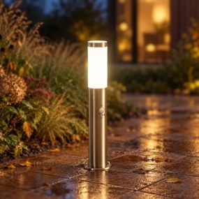 BRILAGI - Lampă de exterior cu senzor ELIA 1xE27/20W/230V IP44 50 cm crom