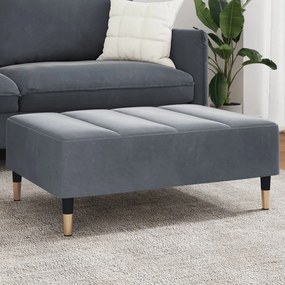 vidaXL Taburet, gri închis, 77x55x31 cm, catifea