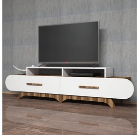 Masă TV/Dulap Florian (Nuc + Alb). 1088857