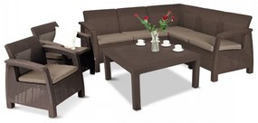 Set mobilier de grădină Corfu relax duo maro