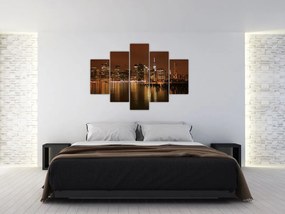 Tablou orașului nocturn (150x105 cm)