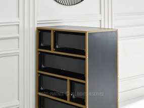 Comodă Soren Kom (lemn negru + auriu). 1110764