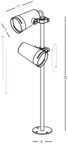 Proiector LED pe baza iluminat exterior decorativ IP54 Petra