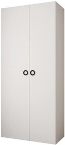 Dulap de haine 110 cm Carmela 50-1 (alb + Negru). 1126681