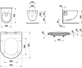 LAUFEN H8669540000001 - Vas WC suspendat PRO + capac WC SoftClose PRO