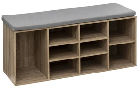 Banca hol Trento, mdf, rafturi organizare pantofi, 105 x 34 x H 49 cm