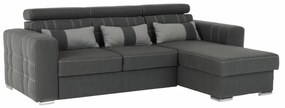 Coltar extensibil CHRIS gri inchis, 250/97/175 cm