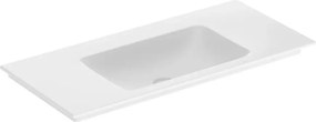 Lavoar pe mobilier Geberit One Slim 105 cm alb lucios KeraTect