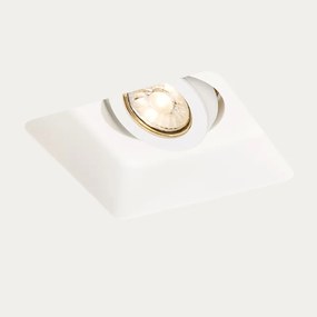 Spot integrat alb 15 cm pătrat înclinabil - Gypsy Stucco