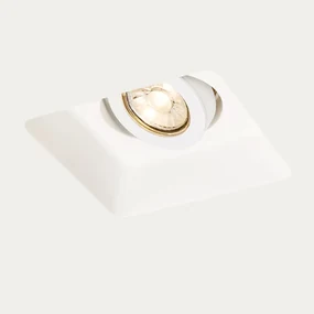 Spot integrat alb 15 cm pătrat înclinabil - Gypsy Stucco