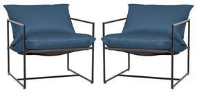 Set 2 scaune cu cadru metalic și perne