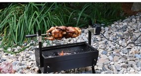 Grătar cu cărbuni cu motor 4W/230V negru