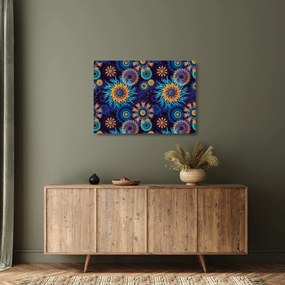 Tablou pe sticlă - 3D flori (70x50 cm)