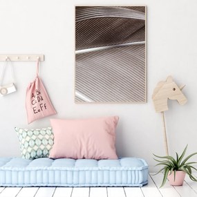 Poster - detaliu de pană de pasăre (A4)