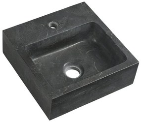 Chiuvetă mică pentru WC neagră din piatră 30x30 cm Blok – Sapho