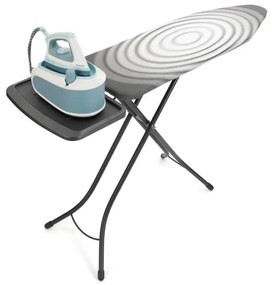 Masa de calcat Brabantia C 1003375, 124x45 cm, 7 pozitii de reglare, Suport generator de abur, Gri / Alb