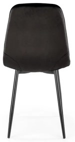 Set 4 scaune K417 velvet negru