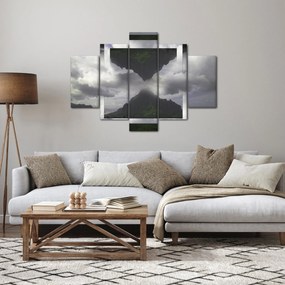 Tablou - Munții din Islanda, colaj geometric (150x105 cm)