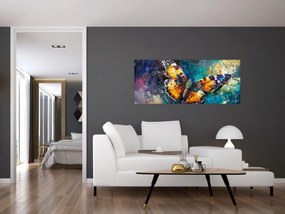 Tablou - Fluture, pictură în ulei (120x50 cm)