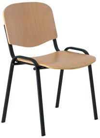 Scaun de conferinta din lemn ISO NEW - picioare negre, fag