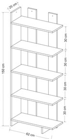 Raft Bulote (antracit + stejar čierny) . 1092861