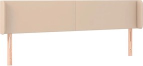 vidaXL Tăblie pat cu aripioare cappuccino 163x16x78/88 cm piele eco