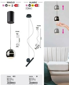 Lustra/Pendul LED stil minimalist Alaric