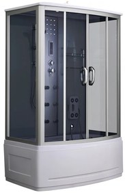 Cadă de baie cu hidromasaj Emilia 135 cu electronică, neagră