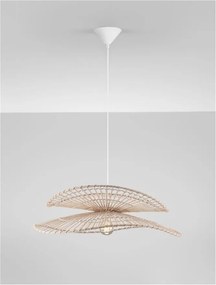 Lustra suspendata design natural, ARTIC, D 60cm