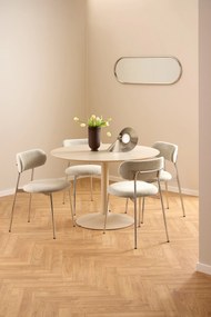 MAZZONI EXPORT KORFU Bej (Cașmir) - MASĂ ROTUNDĂ 110 cm PENTRU BUCĂTĂRIE DINING LIVING FURNIR