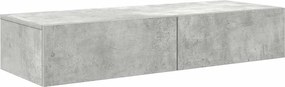 vidaXL Raft de perete cu sertare Gri beton 100x36x19 cm Lemn prelucrat