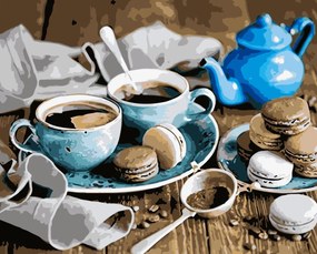 Pictura pe numere cu un cadru "Cafetiere 2" 50x40 cm