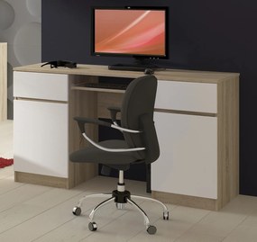 Masă PC Aranandose (stejar sonoma + alb). 1117051