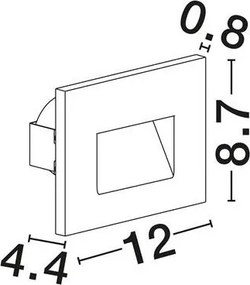 Spot aplicat perete exterior LED 3000K IP65 Pik negru