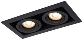 Corp de iluminat încastrat Lucide 09926/02/30 CHIMNEY 2xGU10/50W/230V negru
