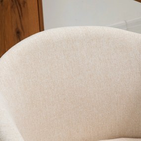 HOMCOM Set de 2 Scaune de Dining Stil Scandinav, Tapițate cu Material Textil, 55x56x74 cm, Bej | Aosom Romania