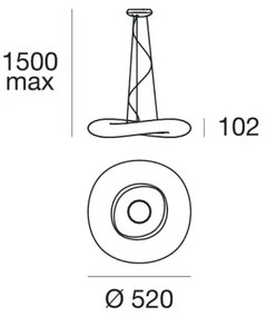 Lustră LED dimabilă pe cablu Linea Light 8005 MR. MAGOO LED/23W/230V