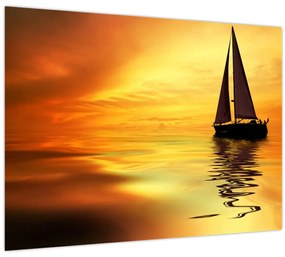 Tablou - Sailboat la apus de soare (70x50 cm)