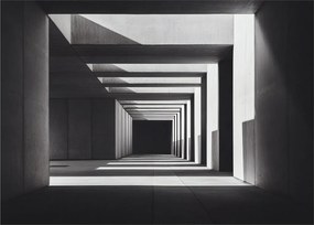 Tablou pe sticlă - Tunel Pătrat (70x50 cm)