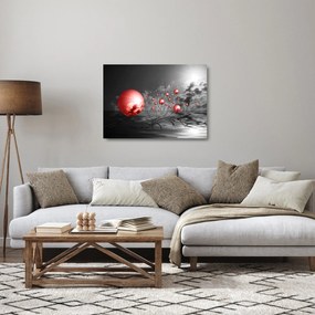 Tablou pe sticlă bilelor roșii (70x50 cm)