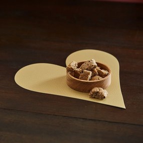 Suport pentru farfurii din piele ecologică 30x30 cm Heart Hippo – LIND DNA