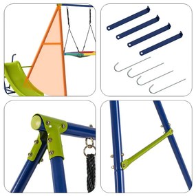 Set de leagăn cu tobogan