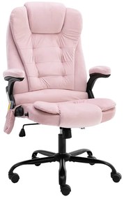 vidaXL Scaun de masaj pentru birou, roz, catifea