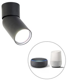 Spotlight modern inteligent negru cu Wi-Fi GU10 - Falo