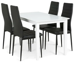 Set de mese Scandinavian Choice 71474x75x120cm, Numărul de locuri: 4, Unghiular, Lemn: Cauciuc