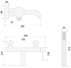 Baterie pentru cada Rea Lungo Diamond Chrome