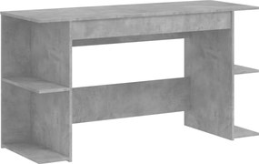vidaXL Birou, gri beton, 140x50x75 cm, lemn compozit