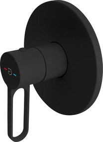 Baterie dus incastrata FDesign Zaffiro negru mat cu corp ingropat