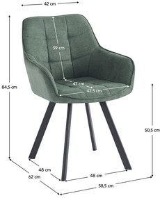 Fotoliu design Petena (Verde + Negru) . 1097100