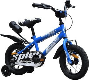 Bicicleta pentru copii NOVOKIDS™ Splend'Or Boom PRO Edition, Cu bidon pentru apa, Roti 12" inch, Maxim 50 kg, Cadru din otel, Roti ajutatoare